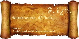 Hausknecht Ákos névjegykártya