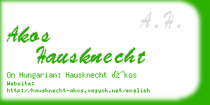 akos hausknecht business card
